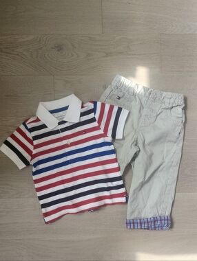 Tommy Hilfiger Baby Boy Polo Shirt & Pants Set 18 Months